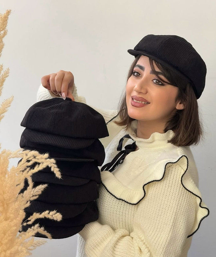 کلاه کاپیتانی مخمل درجه یک مشکی