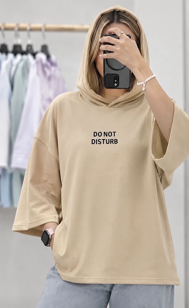 تیشرت باکسی کلاهدار Do NoT